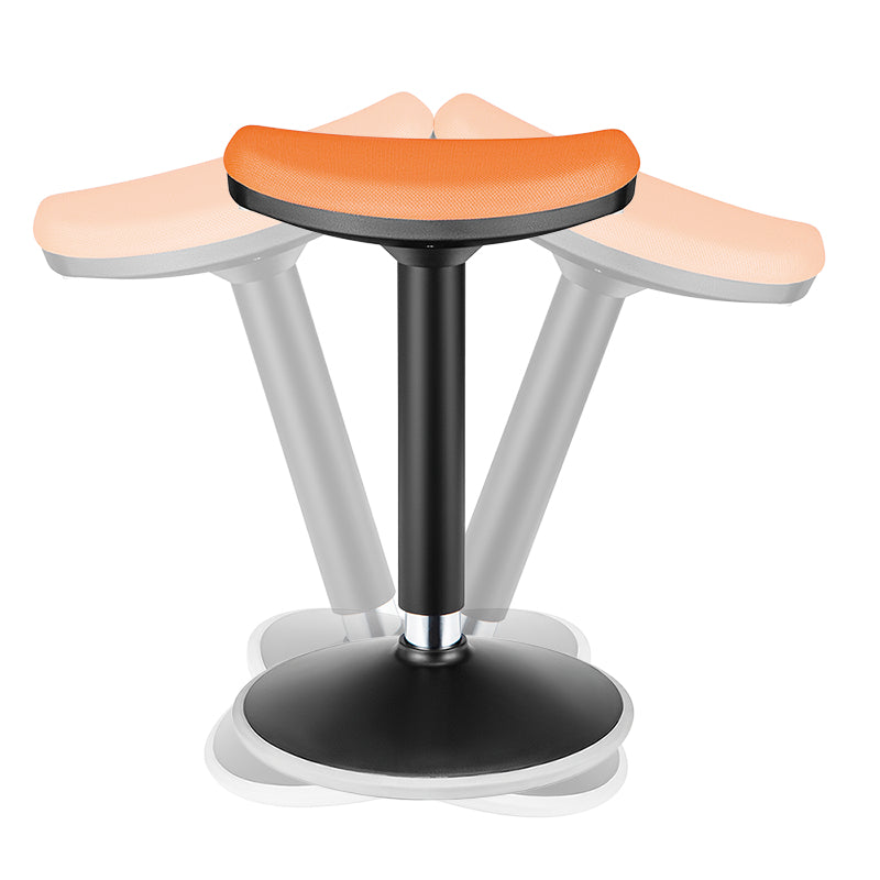 LogiLink EO0071 Stehhocker – Polyester – Schwarz/Orange, 360° drehbar, 56–82 cm, bis 136 kg