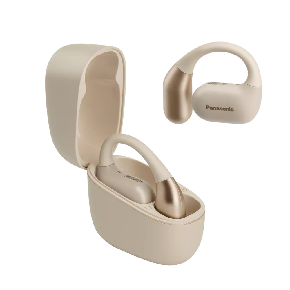Panasonic RB-F10 – Duo Headset, Ohrbügel, Bluetooth – beige – bis 25 h