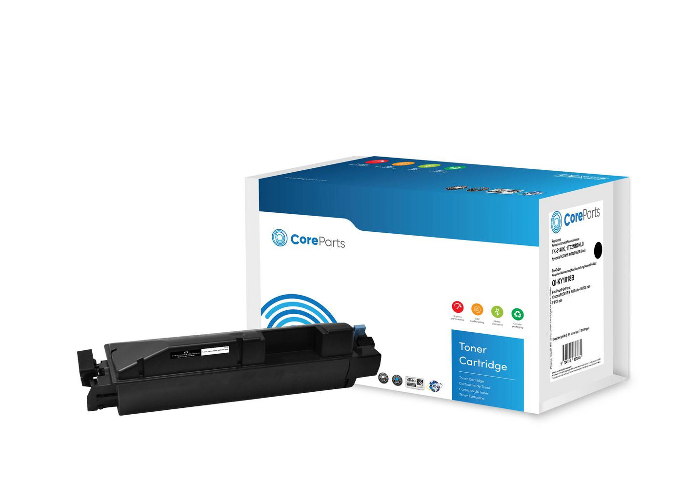 CoreParts TK-5140K Schwarz Toner – Kompatibel – 7'000 Seiten – für Kyocera ECOSYS M6030cdn/M6530cdn/P6130cdn