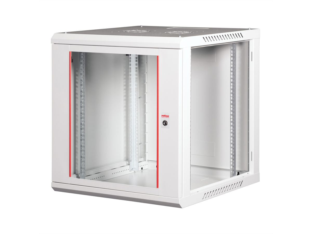 ROLINE Basic Plus – 19" Wandverteiler 12U, IP20, abschliessbar, 600 × 600 × 645 mm, lichtgrau, Stahl
