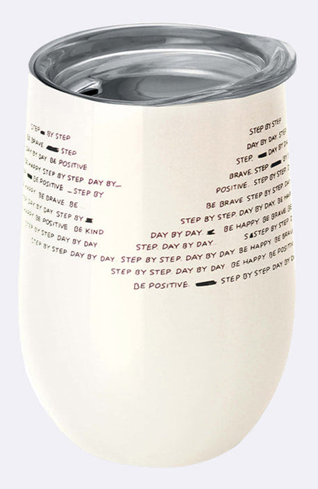 BioLoco Thermobecher BEO129 – 420 ml, Edelstahl, Beige, mit Deckel, für Kaffee, Tee
