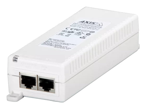 Axis T8120 PoE-Injektor 15 W – 802.3af, Gigabit Ethernet – RJ‑45×2 – 100–240 V
