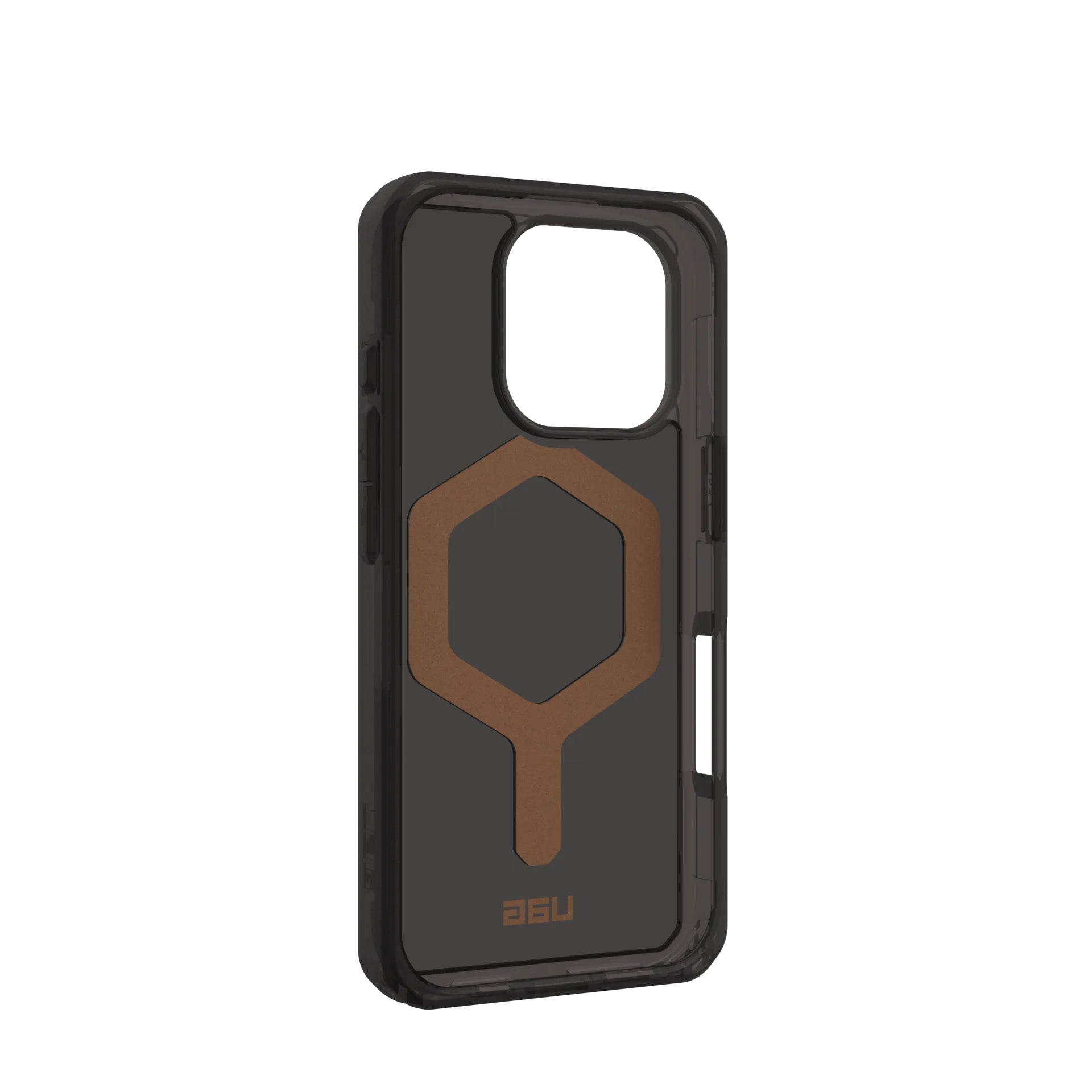Urban Armor Gear Backcover Plyo – für Apple iPhone 16 Pro – schwarz/bronze – TPU – MagSafe-kompatibel