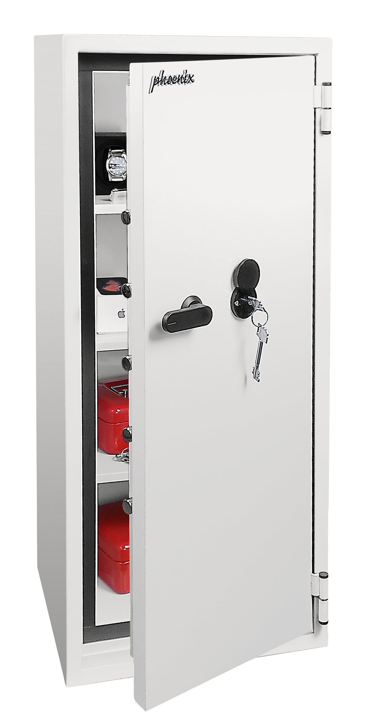 Phoenix Safe Co. Phoenix Sicherheitsschrank Fortress Pro SS1465K – Schlüsselschloss – 97 l – Feuerschutz 60 min – Weiss