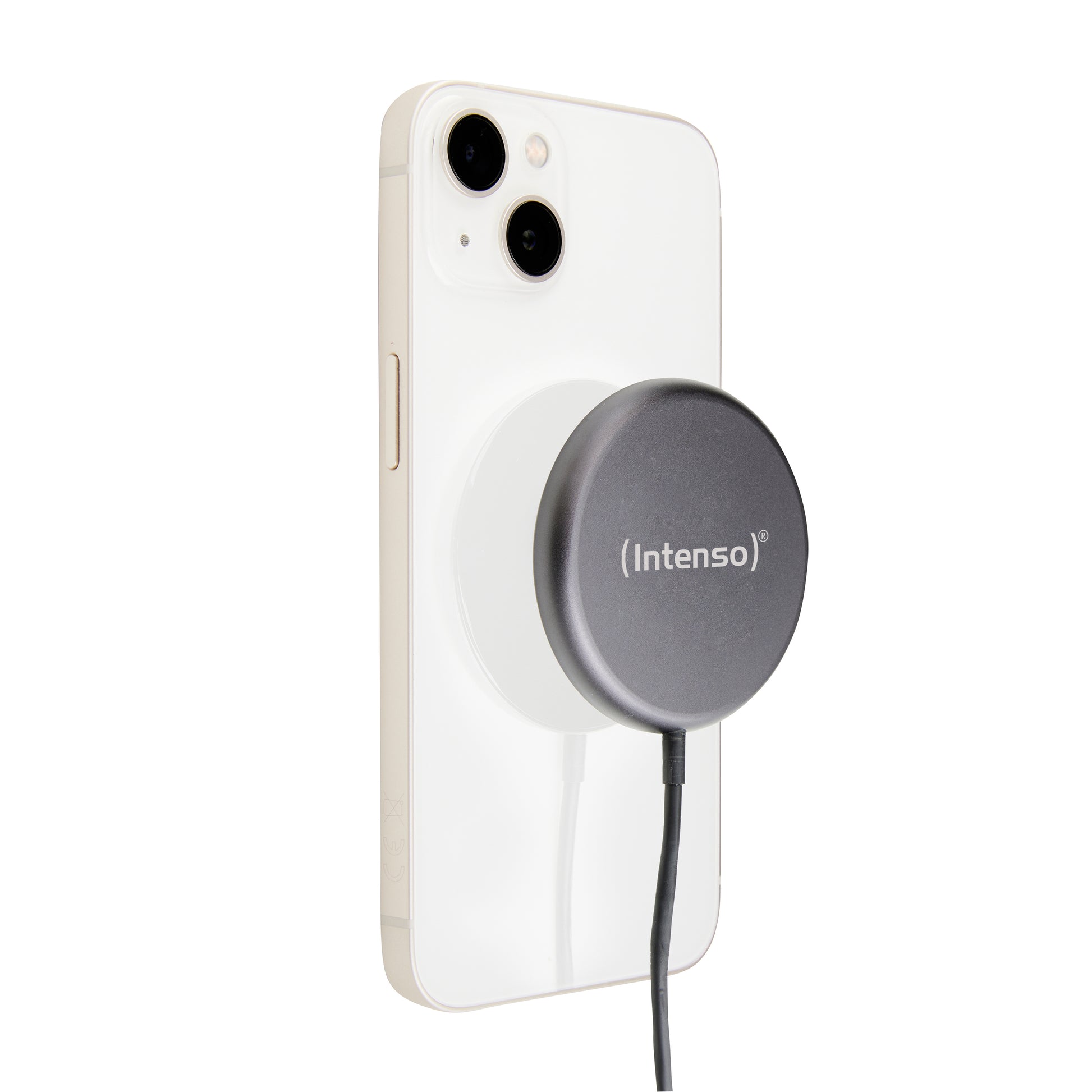 Intenso MB1 Kabelloses Ladegerät 15 W – MagSafe-kompatibel – für iPhone mit MagSafe – schwarz