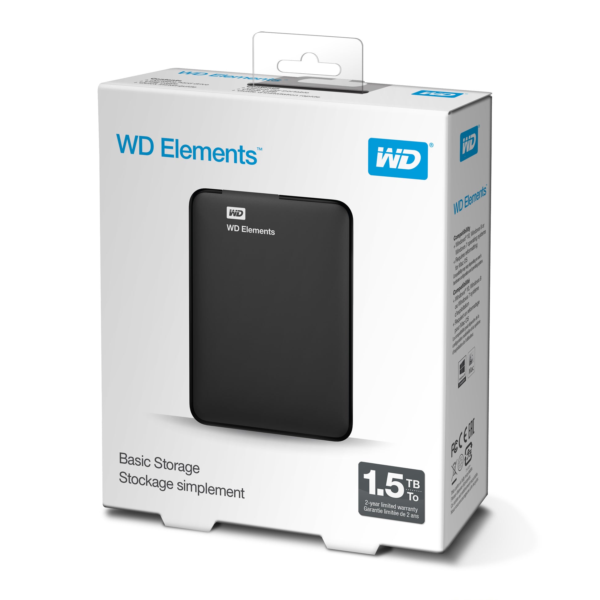 Western Digital Elements Portable – 1,5 TB, USB 3.2 Gen 1 (3.1 Gen 1)