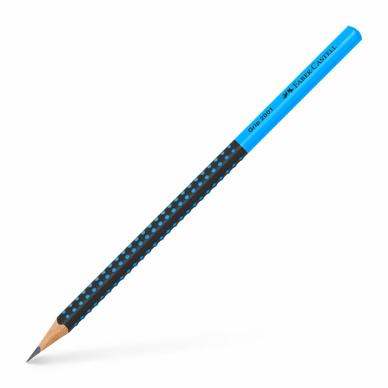 Faber-Castell Grip 2001 Zweifarbiger Bleistift, Dreikant, Grip-Zone HB Mine Ø 2 mm Schwarz/Blau
