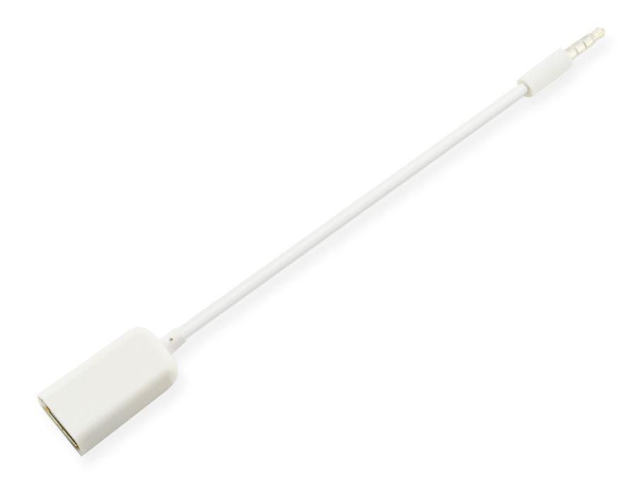 Microconnect AUDUSBFW Adapter 3,5 mm zu USB-A – 0,2 m, Weiss