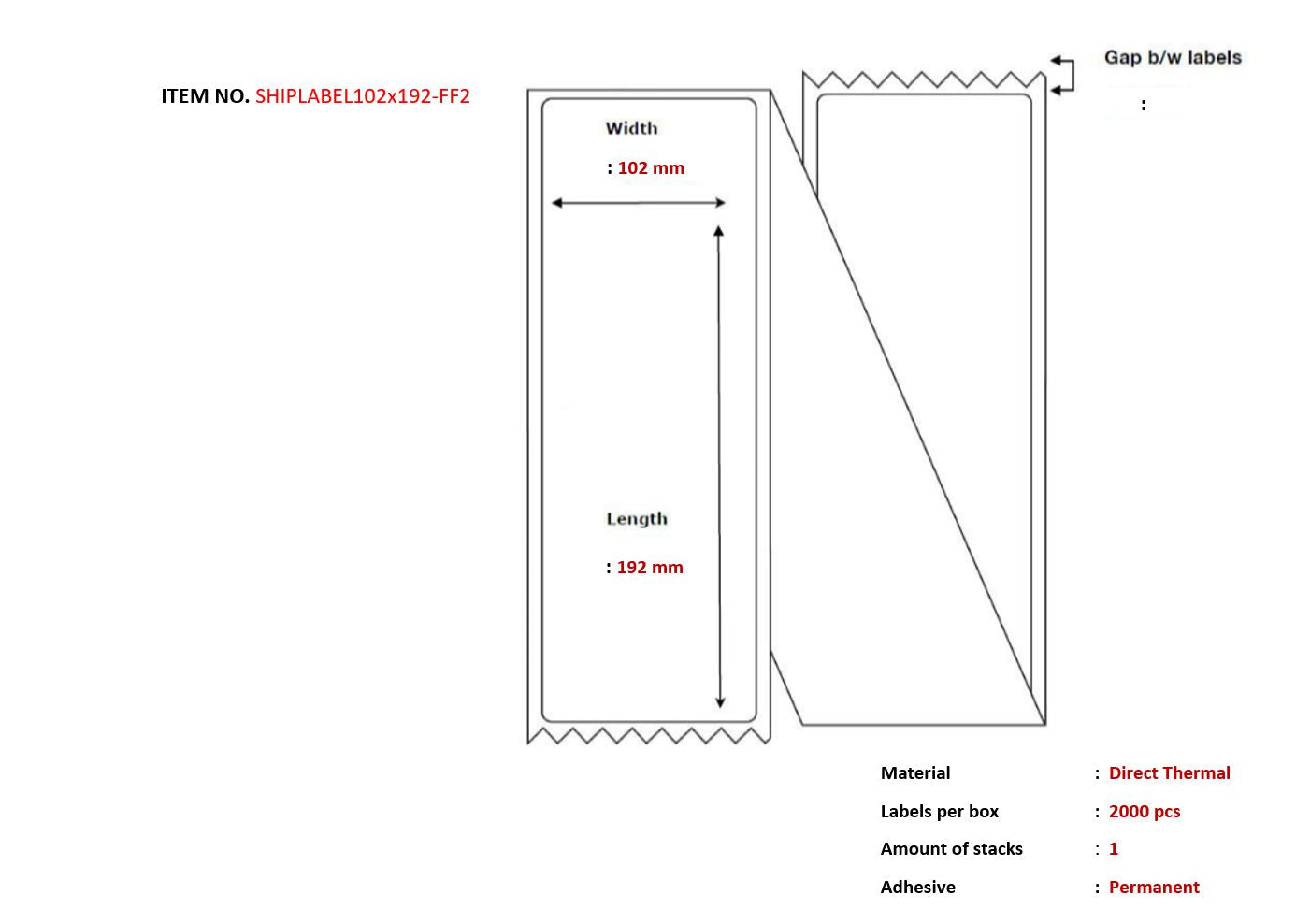 Capture Ship-Label – Endlos-Etiketten 102 × 192 mm – Thermodirekt – 2'000 Stk.