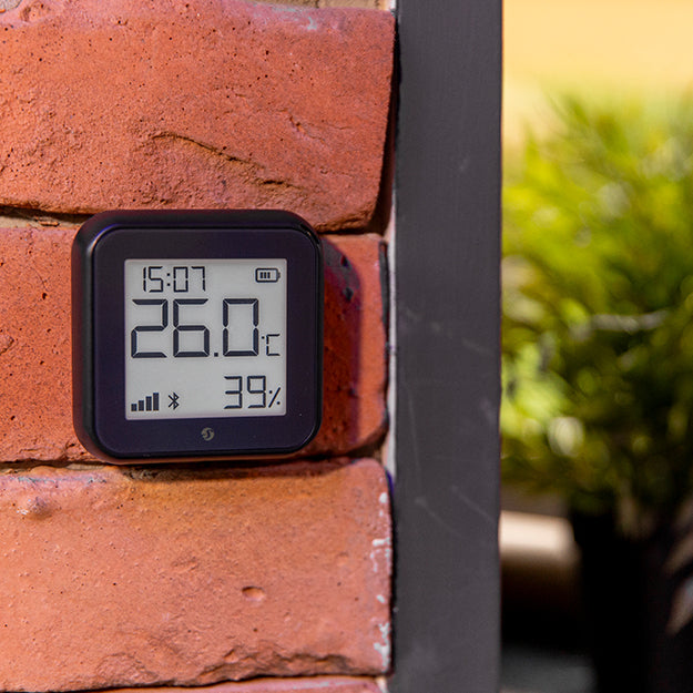 Shelly Gen3 – Temperatur- & Feuchtigkeitssensor, WLAN & Bluetooth, E-Paper-Display – Schwarz