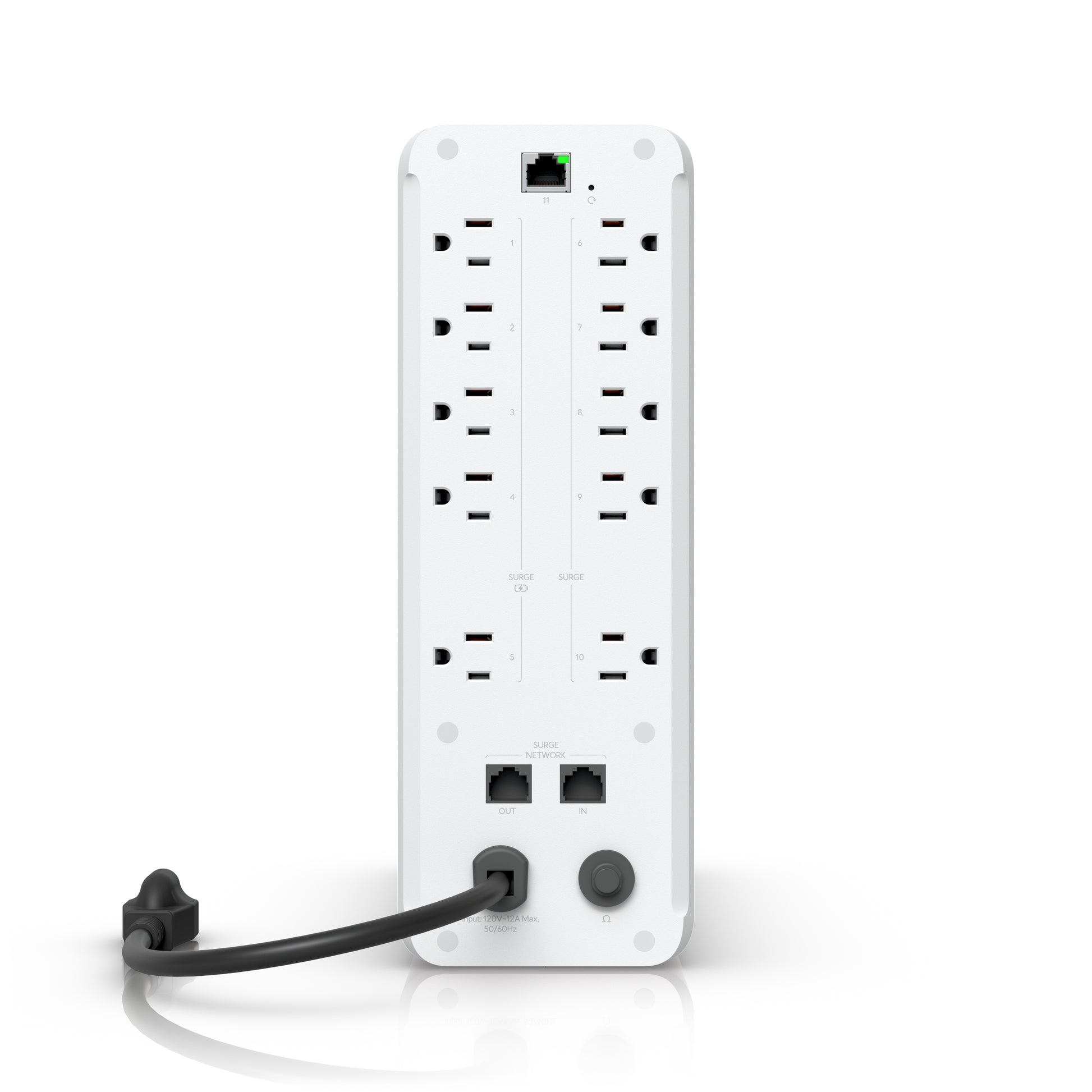 Ubiquiti UniFi UPS Tower USV 1,5 kVA/1000 W Line-Interaktiv – Desktop – C13×10, Eingang NEMA 5-15P – Weiss