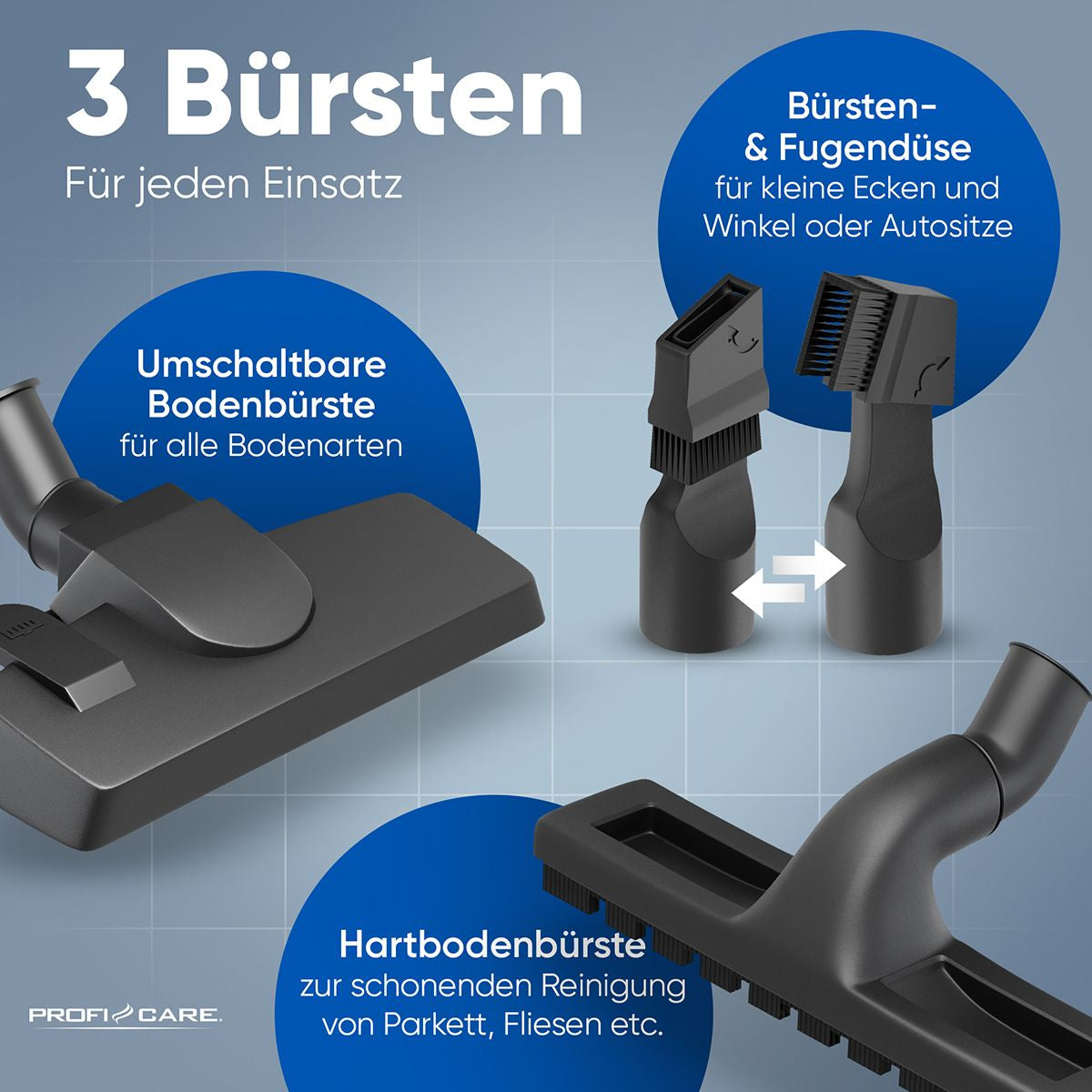 ProfiCare Bodenstaubsauger PC-BS 3133 – beutellos, 600 W, HEPA