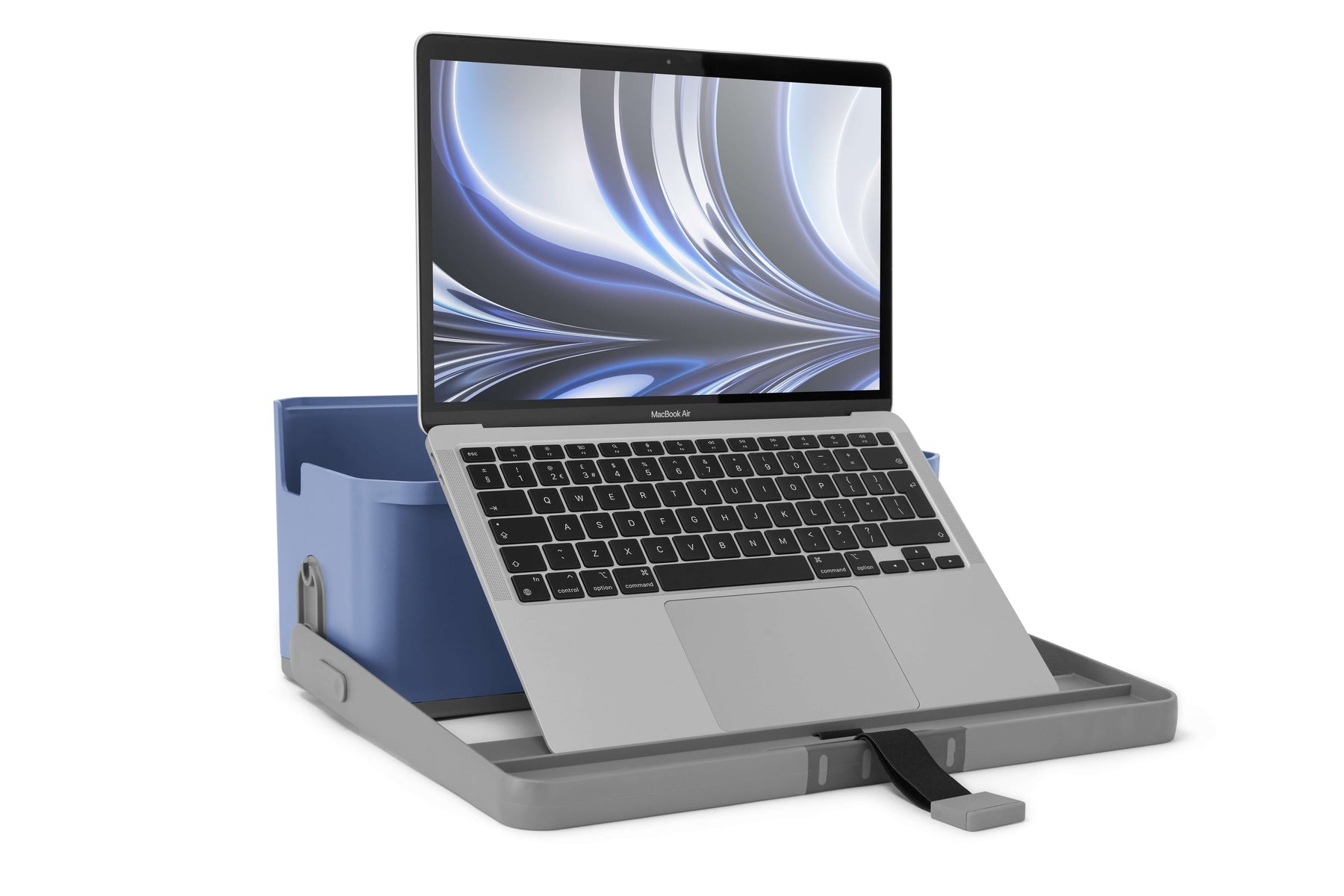 Hotbox Laptop-Ständer – bis 14,9", höhenverstellbar, mit 2 Schubladen – Blau