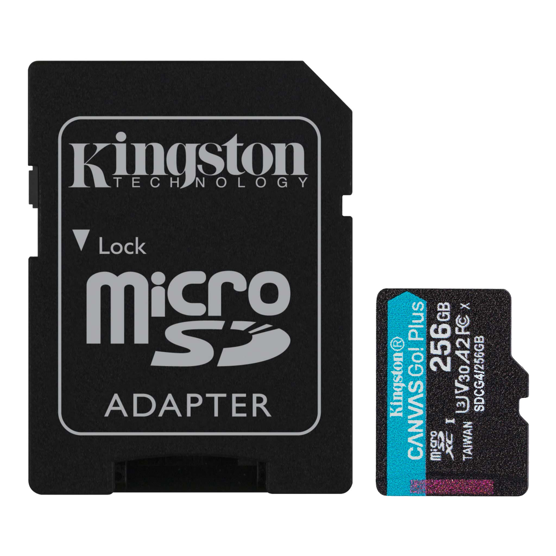 Kingston Technology Kingston Canvas Go Plus 200R Speichergerät – 256 GB, microSDXC, A2, U3, V30, Gen4, mit Adapter