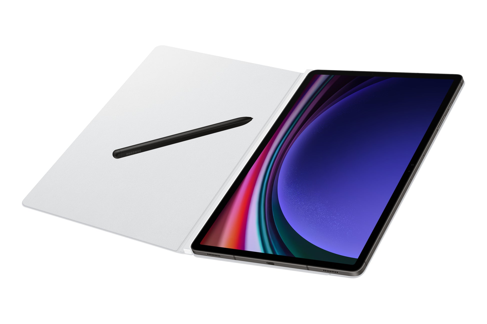 Samsung Smart Book Cover Notebook-Schutzhülle – für Galaxy Tab S9+, 12,4", Kunststoff, Weiss