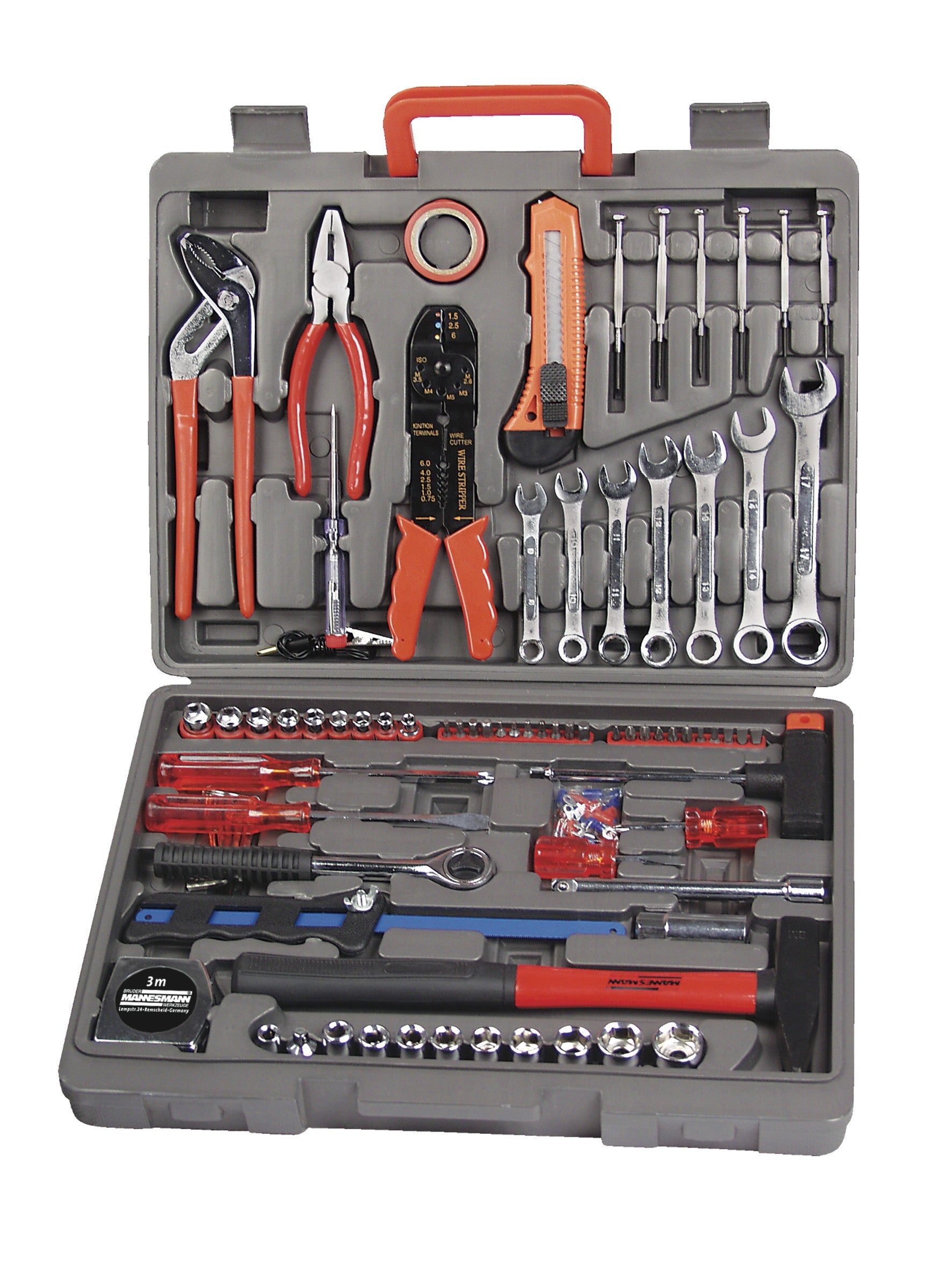 BRÜDER MANNESMANN M29555 Werkzeugkoffer – 405 × 310 × 90 mm, Kunststoffkoffer