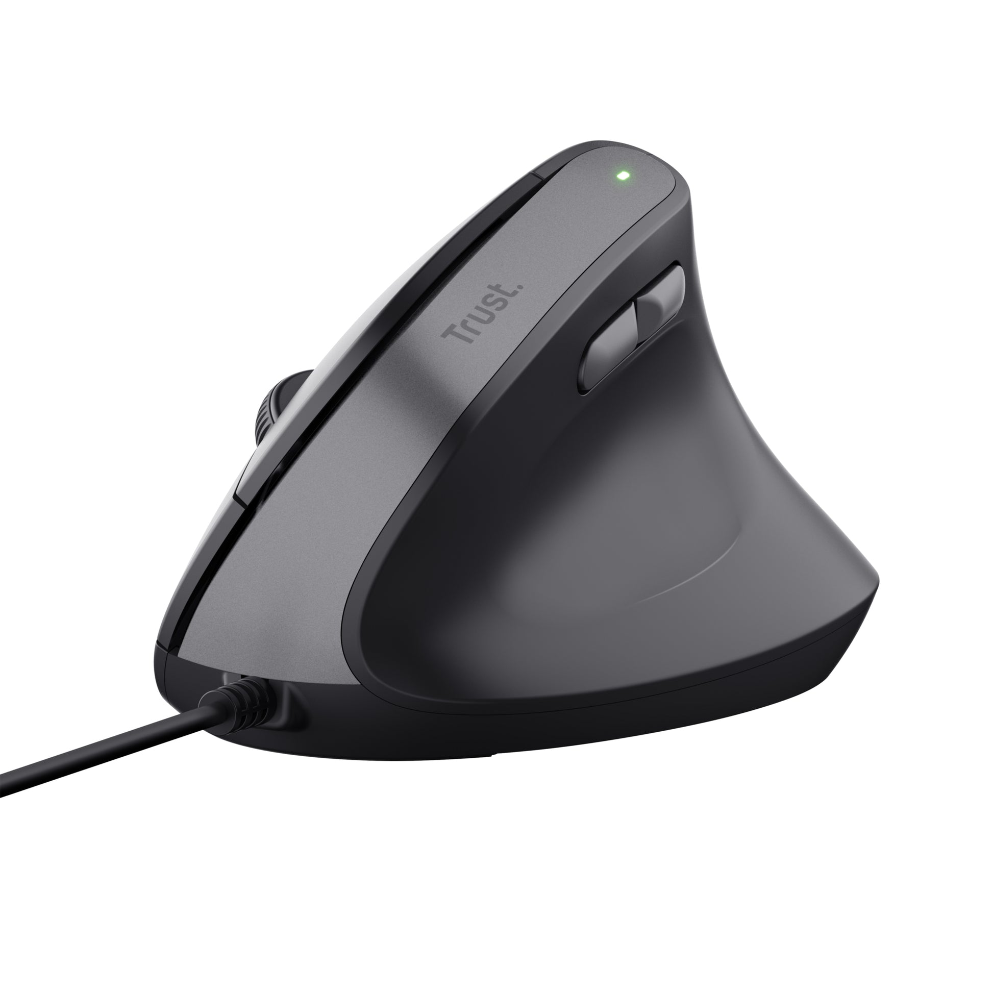 Trust Bayo II Ergonomisch – Vertikale Maus – Kabelgebunden (USB-A), Rechts, Schwarz