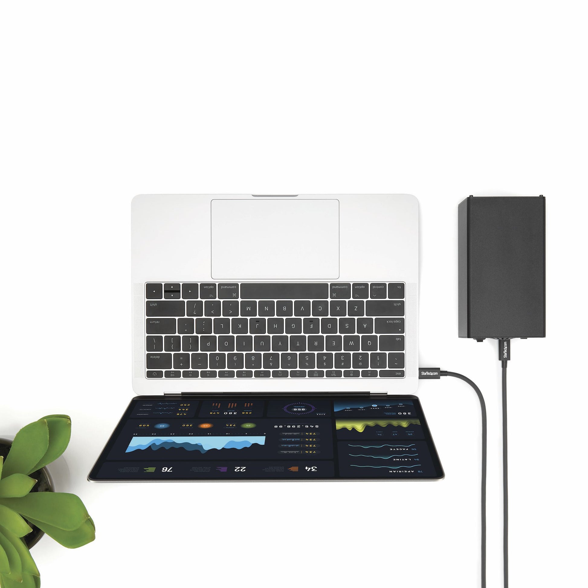 StarTech.com Thunderbolt 3 (USB-C) Kabel – 20 Gbit/s – 2 m – PD 100 W – Schwarz – für USB4 und mehr