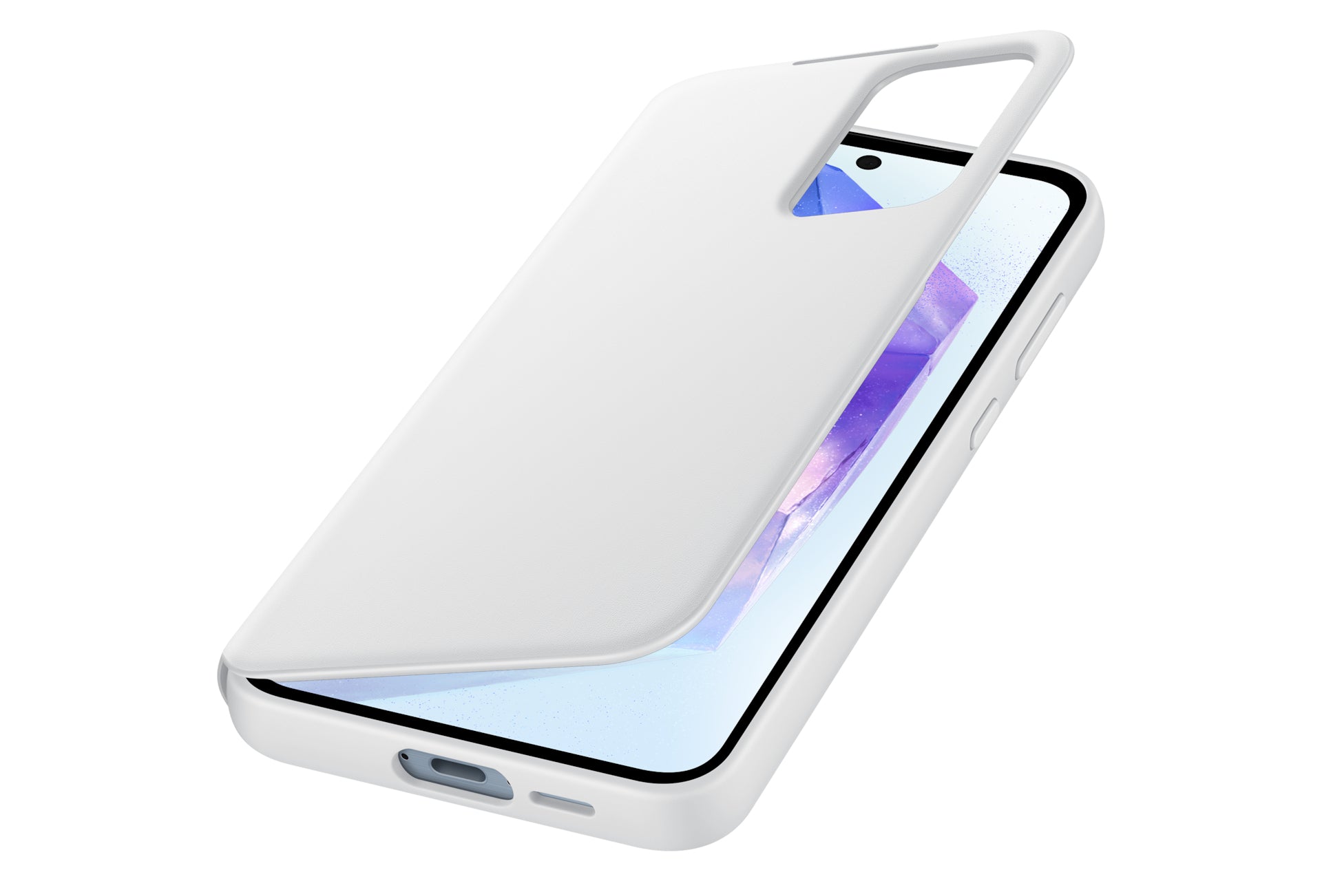 Samsung Booklet-Hülle – für Samsung Galaxy A55 5G – weiss – mit Kartenfach