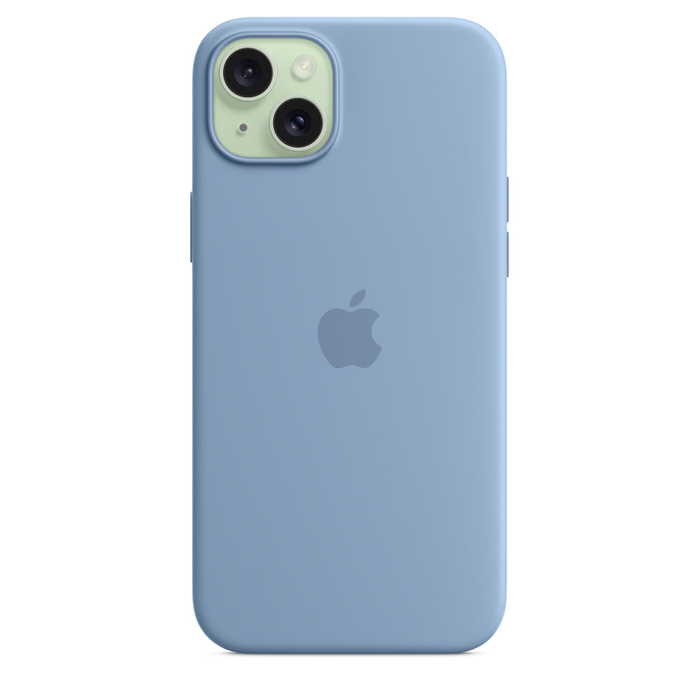 Apple Backcover – für Apple iPhone 15 Plus, MagSafe, Silikon, Blau