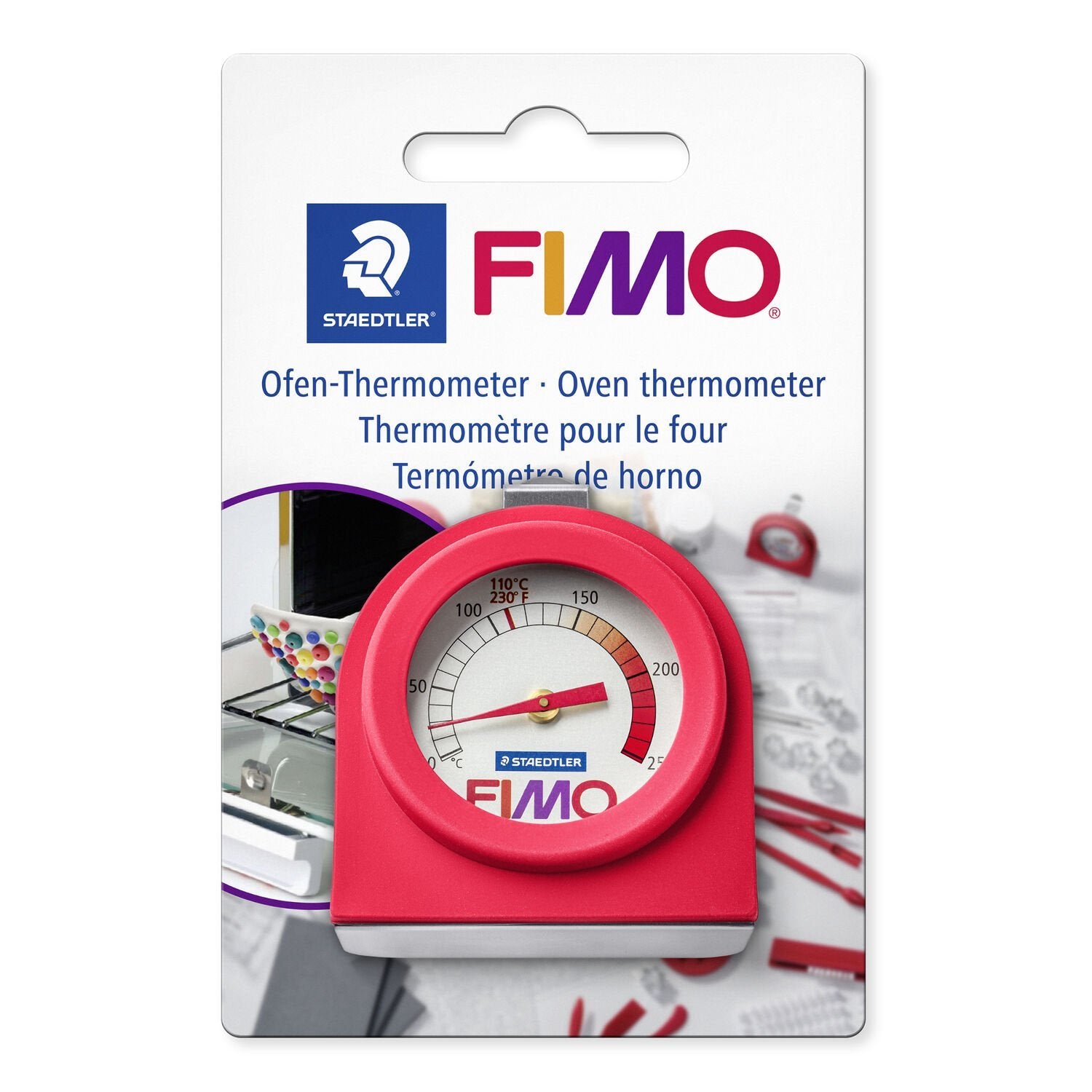 Staedtler FIMO – Ofenthermometer 9,2 × 14,6 × 4,2 cm, mit Silikonmantel