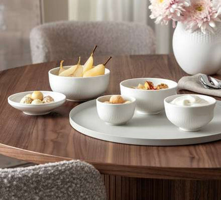 Villeroy & Boch Afina Schüssel – 0,35 l, Porzellan, weiss, 4 Stück