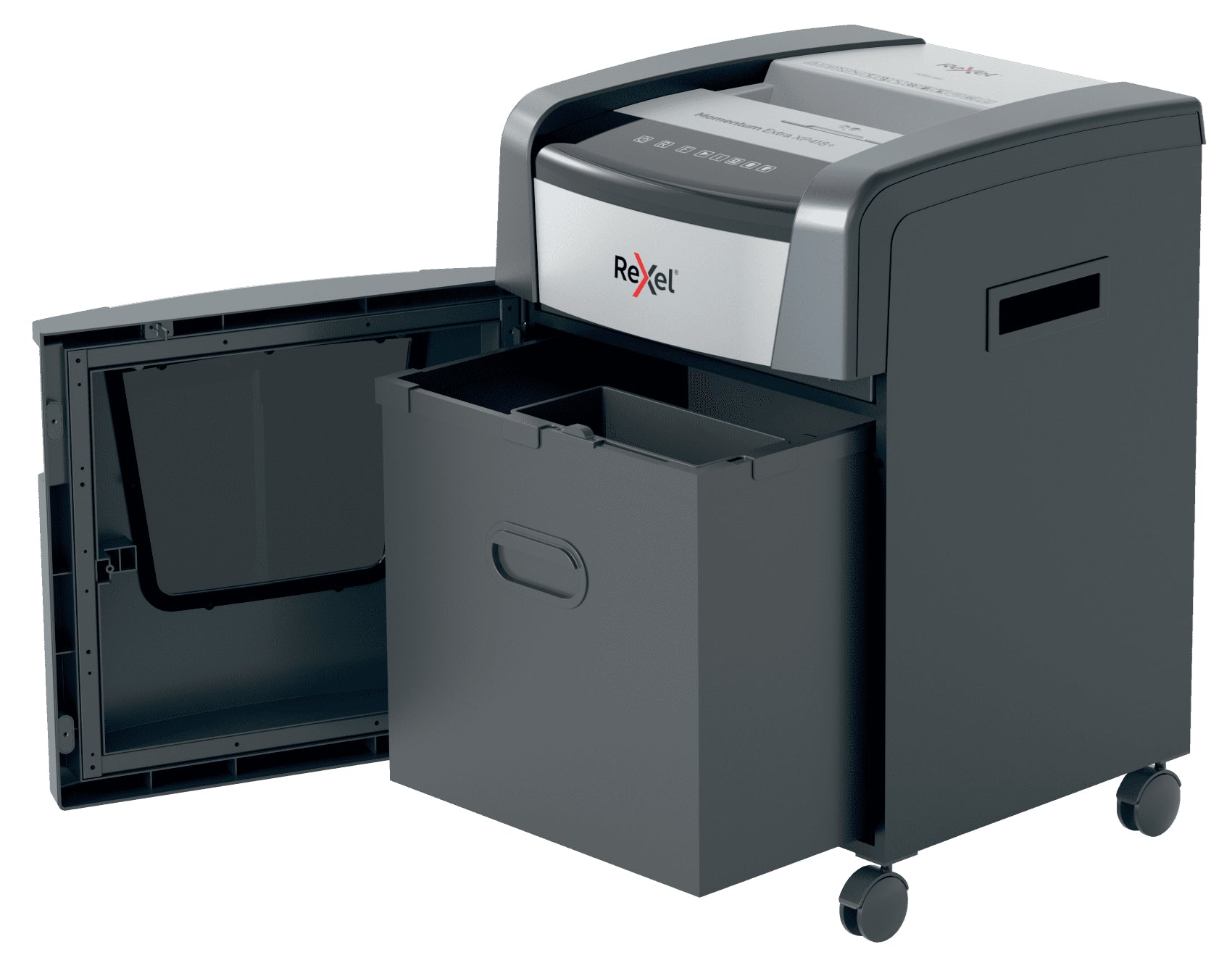 Rexel Momentum Extra XP418+ – Aktenvernichter, DIN P-4, Partikelschnitt 4 × 35 mm, 18 Blatt, 45 l, A4