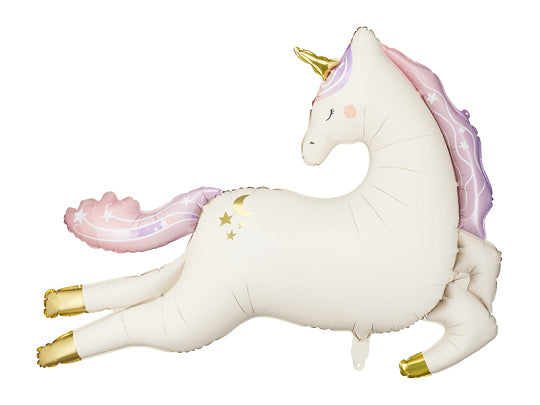 PartyDeco Folienballon Einhorn – mehrfarbig – 113 × 83 cm – Folie – 1 Stk
