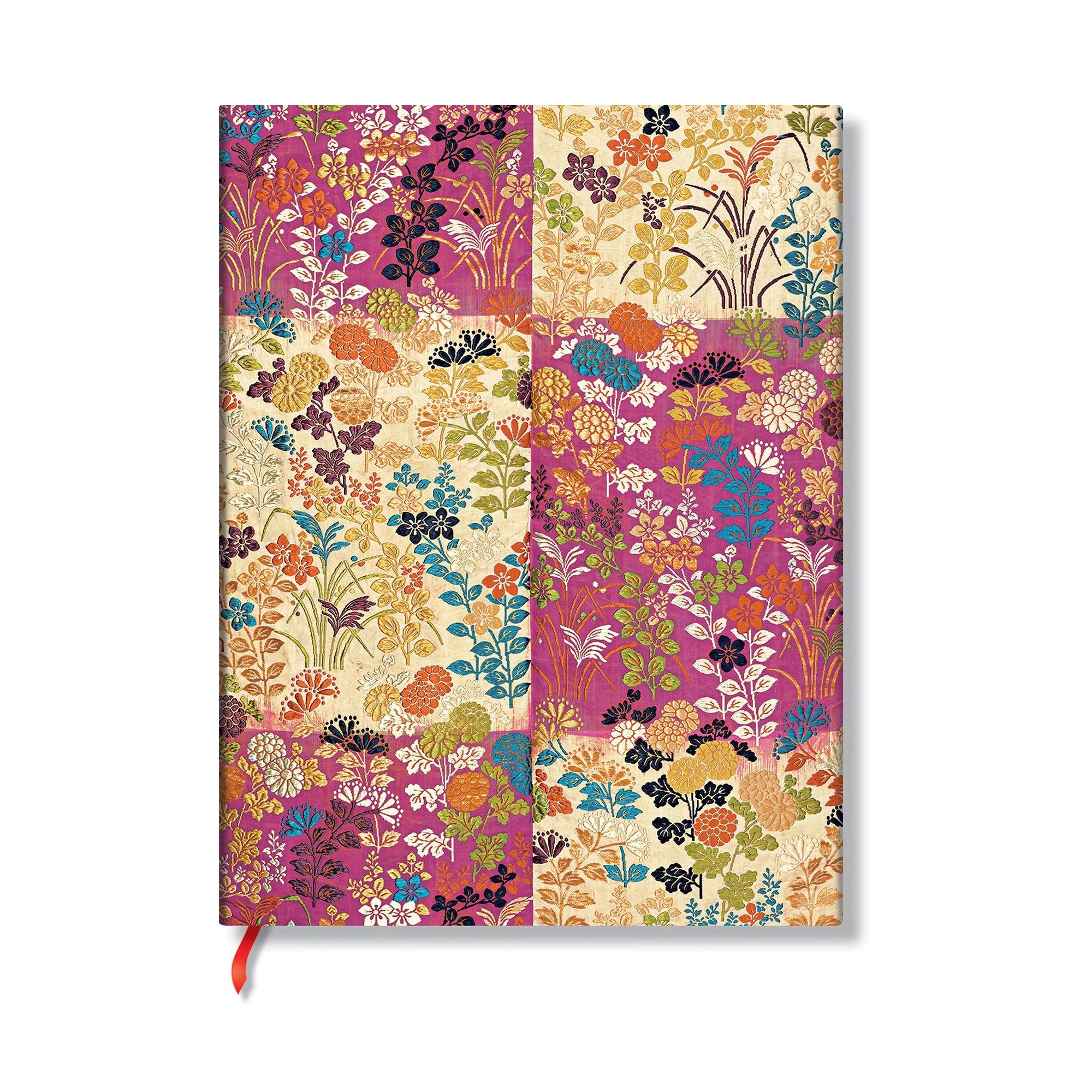 Paperblanks Notizbuch Kara-ori, 175 × 225 mm, liniert, gebunden, Softcover, 176 Seiten, 100 g/m² – pink