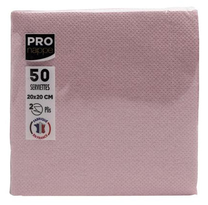 PRONAPPE PRO nappe Servietten altrosa – 20 × 20 cm, 2-lagig – 50 Stück