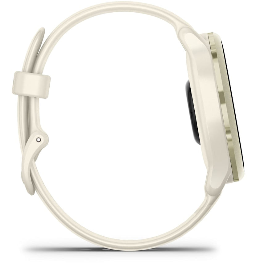 Garmin Vivoactive 6 – Smartwatch – GPS, WLAN, Farbdisplay, Schwimmen, Gold/Weiss, Sportarmband