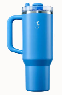 Lurch Big Cup Thermobecher 1,2 l – doppelwandig 8 h heiss/12 h kalt, Kunststoff, blau