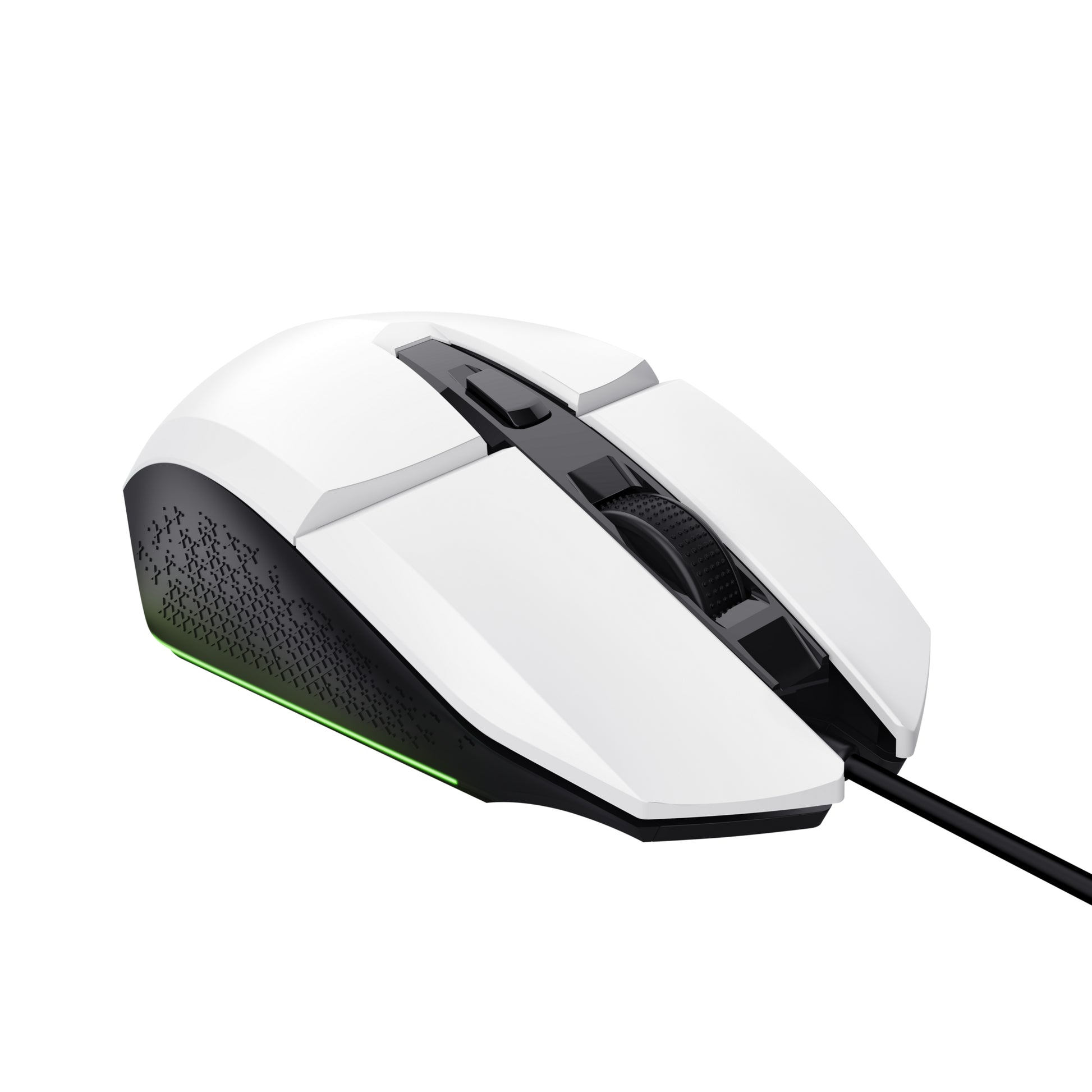 Trust GXT 109W Felox – Gaming-Maus – Kabelgebunden (USB-A), 6400 DPI, Rechts, Weiss