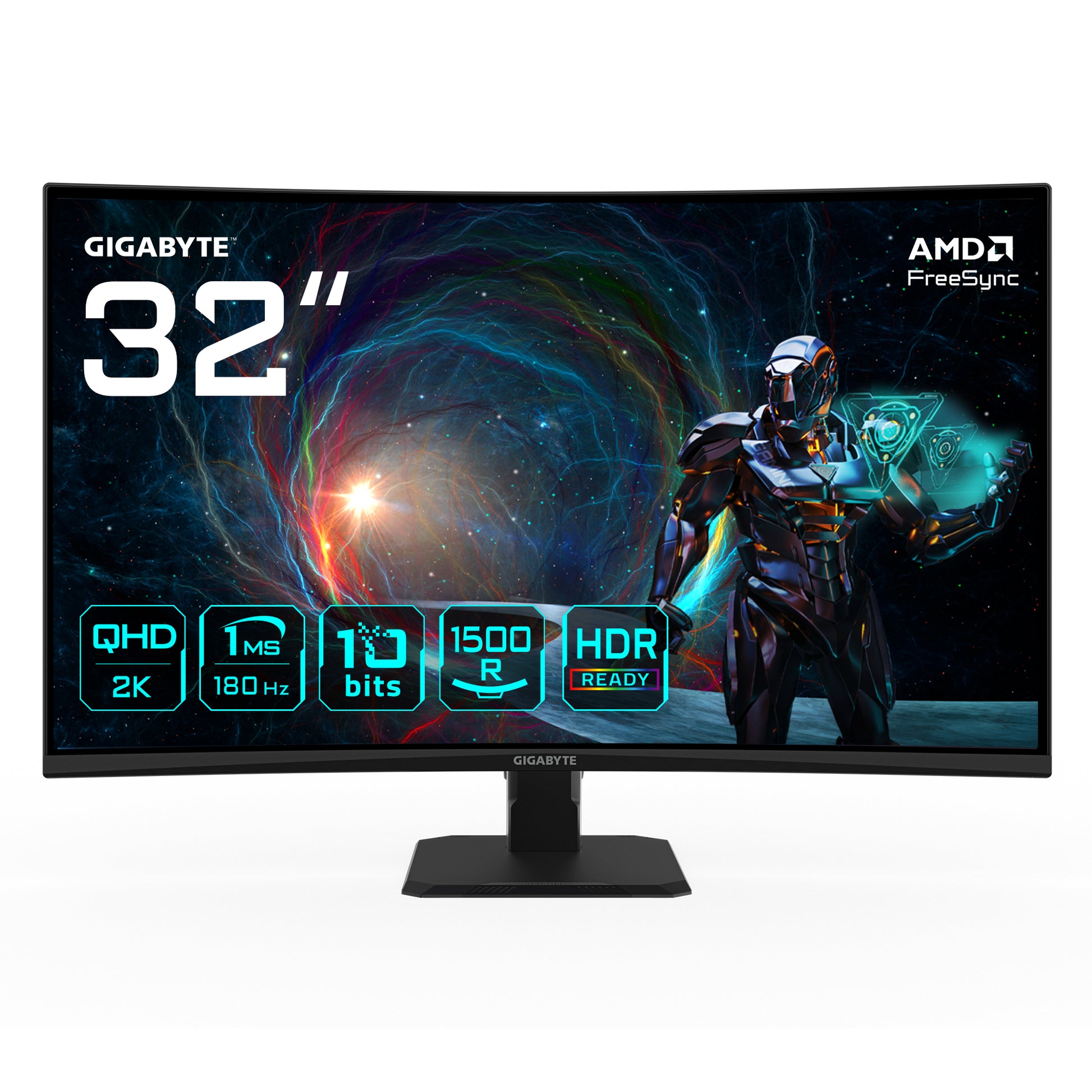 GIGABYTE GS32QCA – 31,5" Curved 1500R, 2560 × 1440 (WQHD), VA, 180 Hz