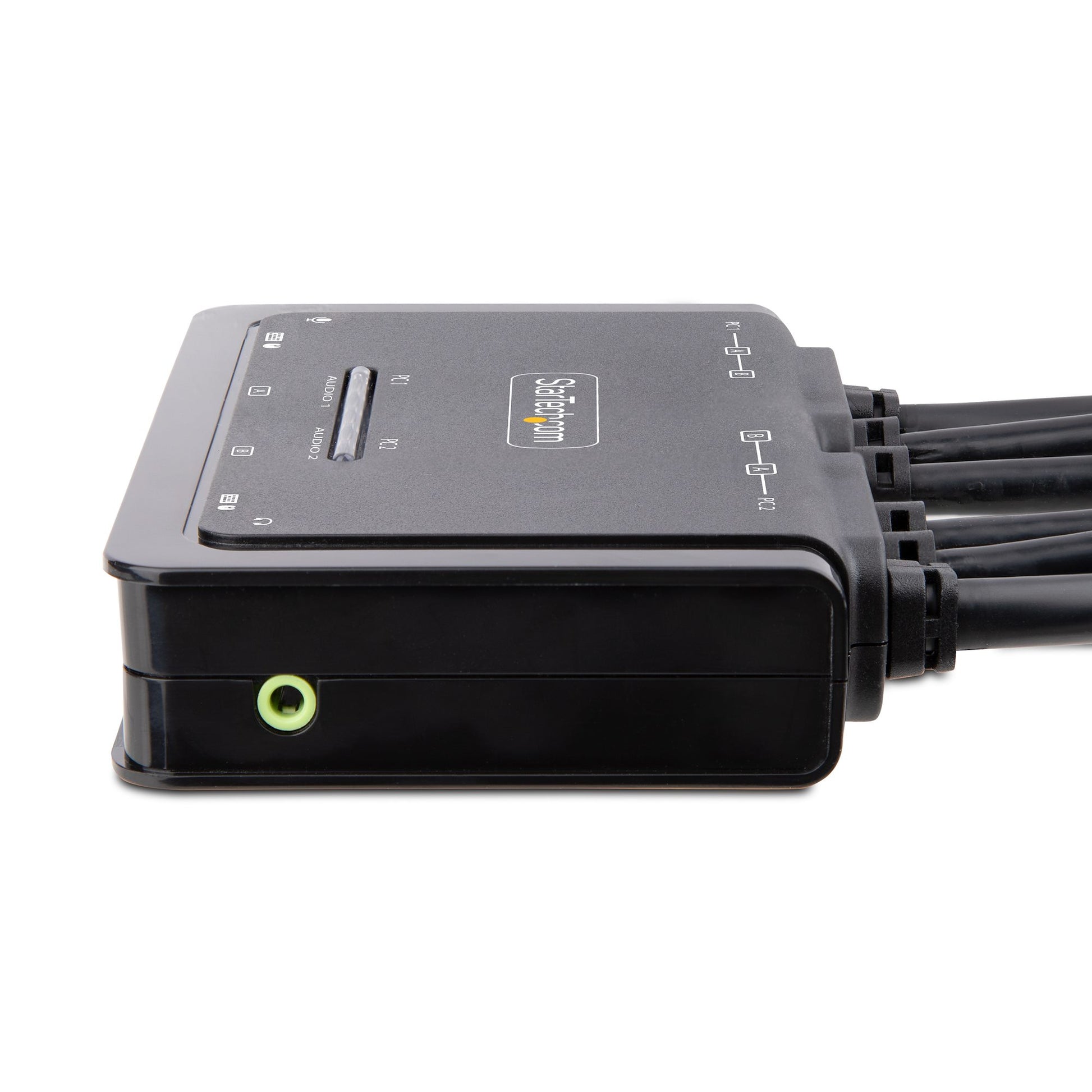 StarTech.com C2-DH46-UA2-CBL-KVM – 2-Port HDMI KVM-Switch, Dual-View – 4096 × 2160/60 Hz, USB 2.0-Hub, Audio