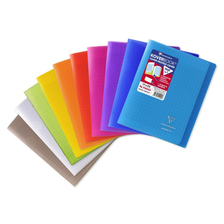 Clairefontaine Notizheft – 170 × 220 mm – 48 Blatt – 90 g/m² – Softcover, Einstecktasche, gemustert, PEFC