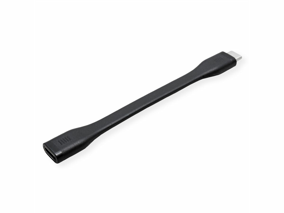 ROLINE USB-C Verlängerungskabel (Stecker auf Buchse) – USB4 40 Gbit/s – 0,12 m – PD 100 W – für MacBook