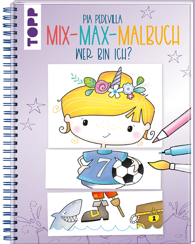 TOPP Verlag Malbuch Mix-Max Wer bin ich? – 21,5 × 28 cm – 48 Seiten – ab 5 J.