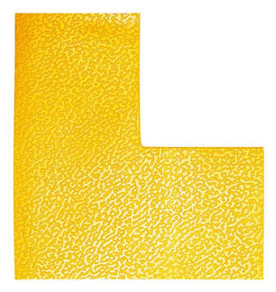 Durable Sicherheitskennzeichen Bodenmarkierung L – 100 × 100 × 0,7 mm, Kunststoff, Gelb, selbstklebend, 10 Stk