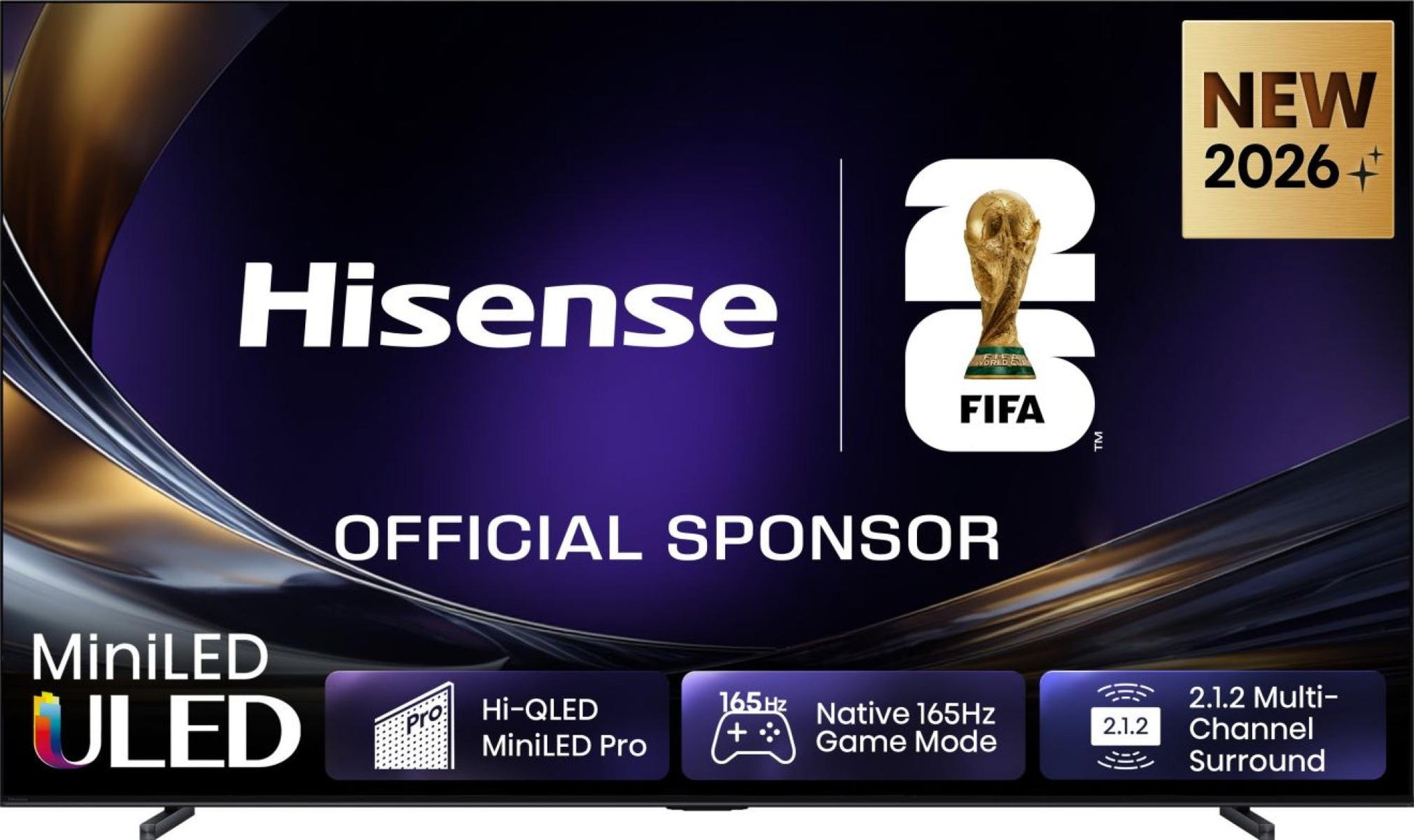 Hisense 100U7DS PRO – 100" Mini-LED TV – 4K UHD – VIDAA Smart OS – 165 Hz – 2400 cd/m²