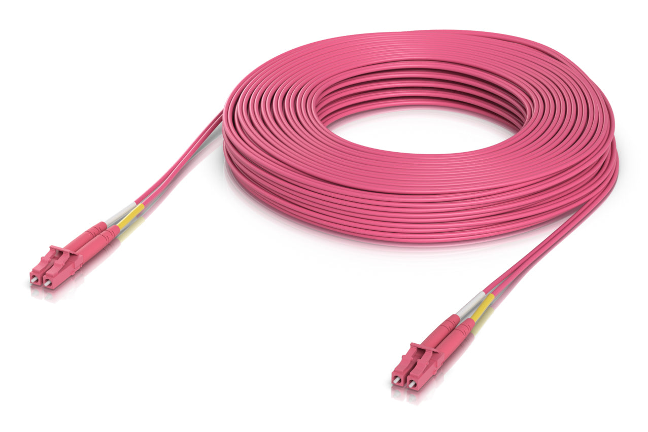 Ubiquiti LWL Patchkabel – LC-LC, OM4 Multi-Mode, 30 m, Rose, LSZH