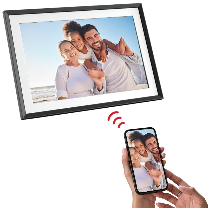 AgfaPhoto APF1000WiFi Digitaler Bilderrahmen – 10" – 1280 × 800 (WXGA), IPS – WLAN, USB-C – microSD – Schwarz