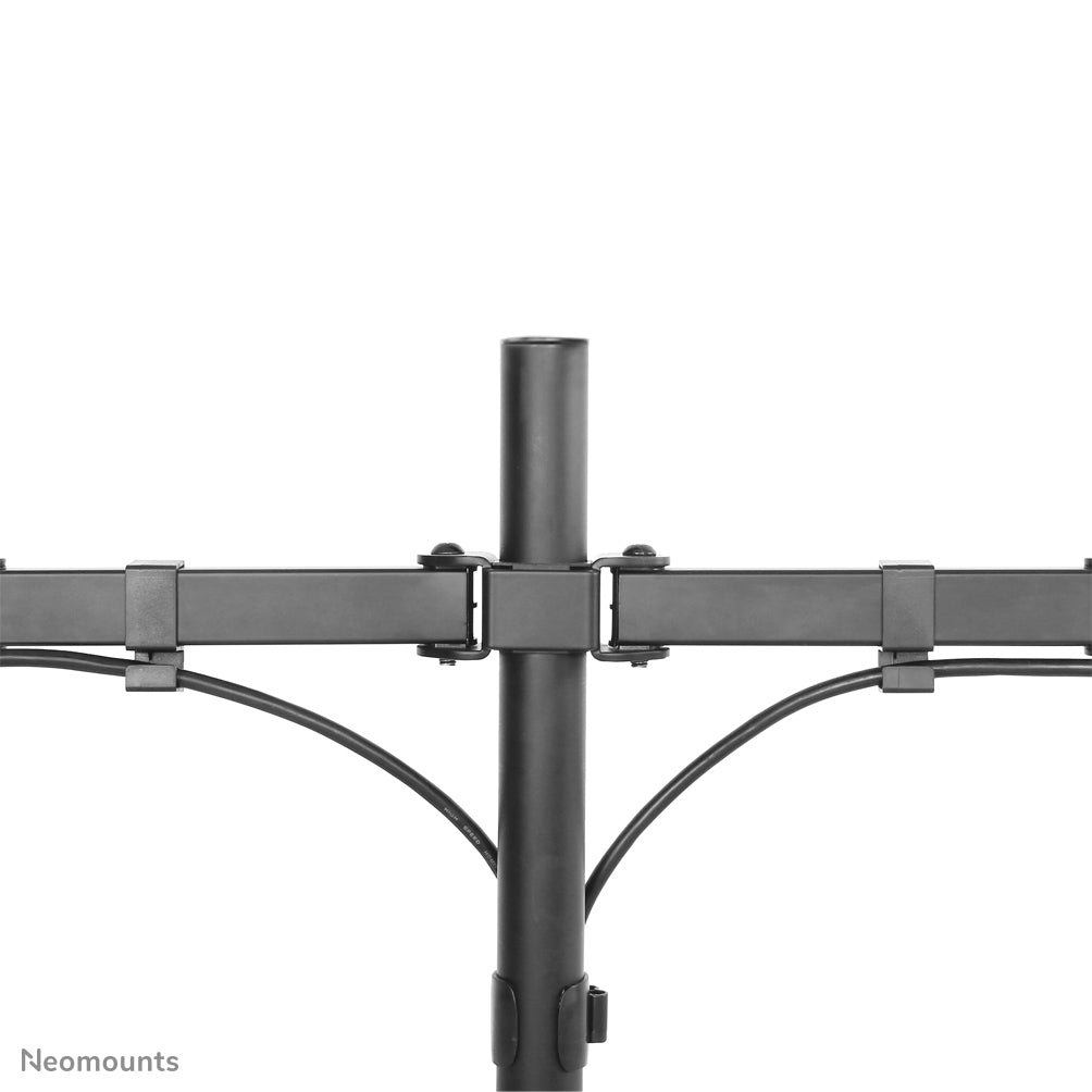 Neomounts D550DDBLACK – Tischhalterung, Dual, bis 32", VESA 75 × 75/100 × 100 mm, 16 kg, höhenverstellbar