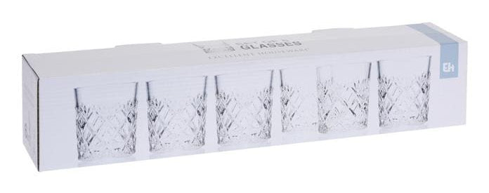 Furber. Trinkgläser – 6er Set, 230 ml, Ø 7,5 cm, Glas, Transparent, spülmaschinenfest