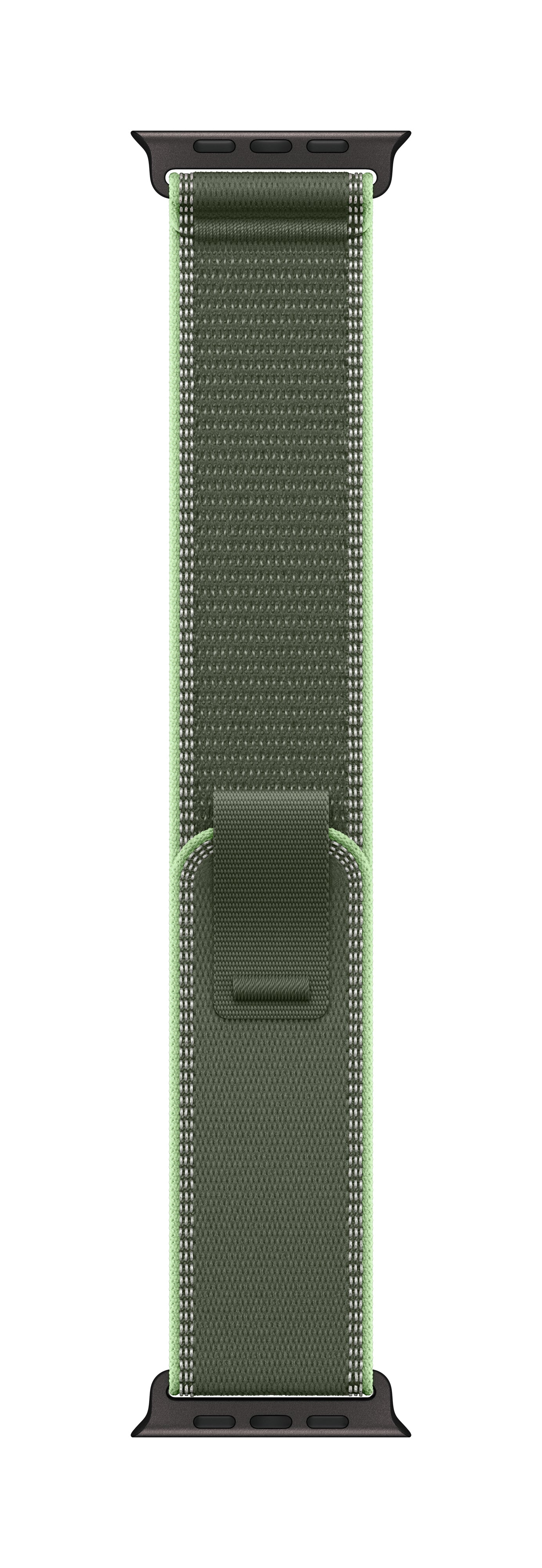Apple TrailLoop Black Titanium Finish – Armband – für Apple Watch 49 mm, Grün, S/M, Titan
