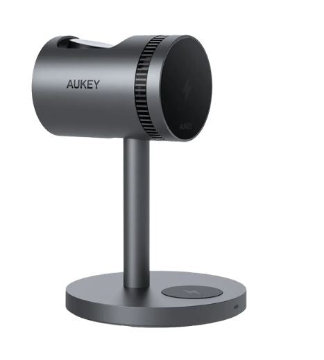 AUKEY MagFusion 3-in-1 Pro Ladestation – 15 W, Qi2, magnetisch – für iPhone 15-Serie, Apple Watch, AirPods