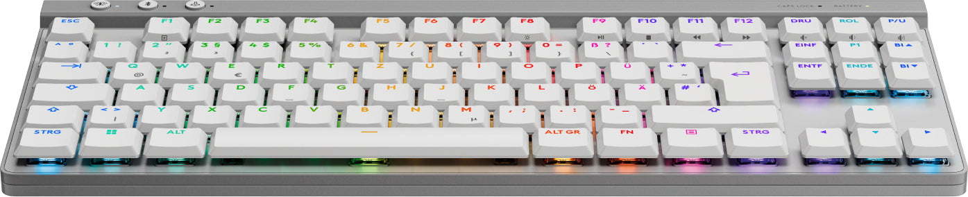 Logitech G G515 LIGHTSPEED TKL – mechanisch – Bluetooth & 2,4 GHz (Nano-Empfänger) – QWERTZ (DE) – Weiss