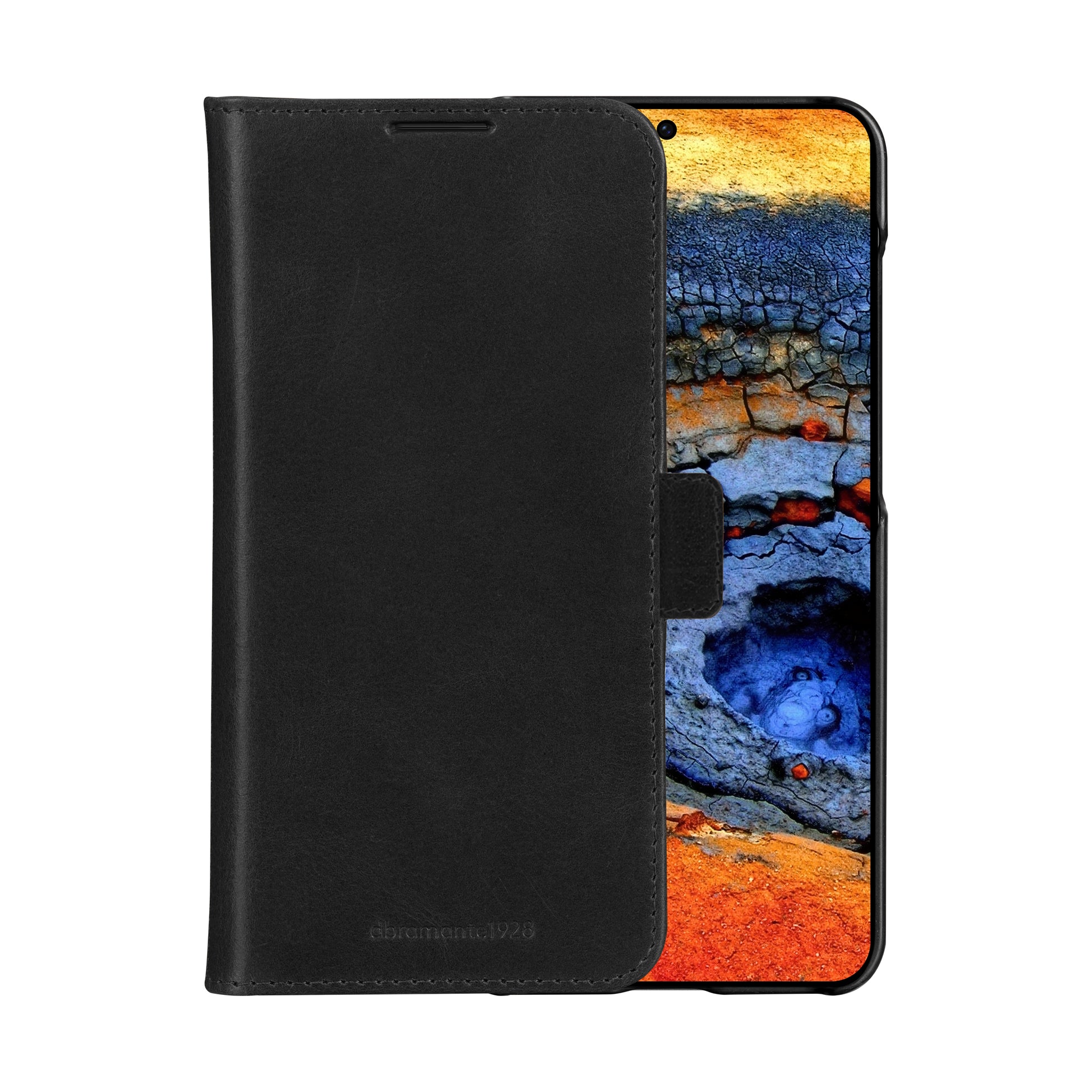 dbramante1928 Lynge Wallethülle – für Samsung Galaxy A56 5G, 3 Kartenfächer, Leder, Schwarz