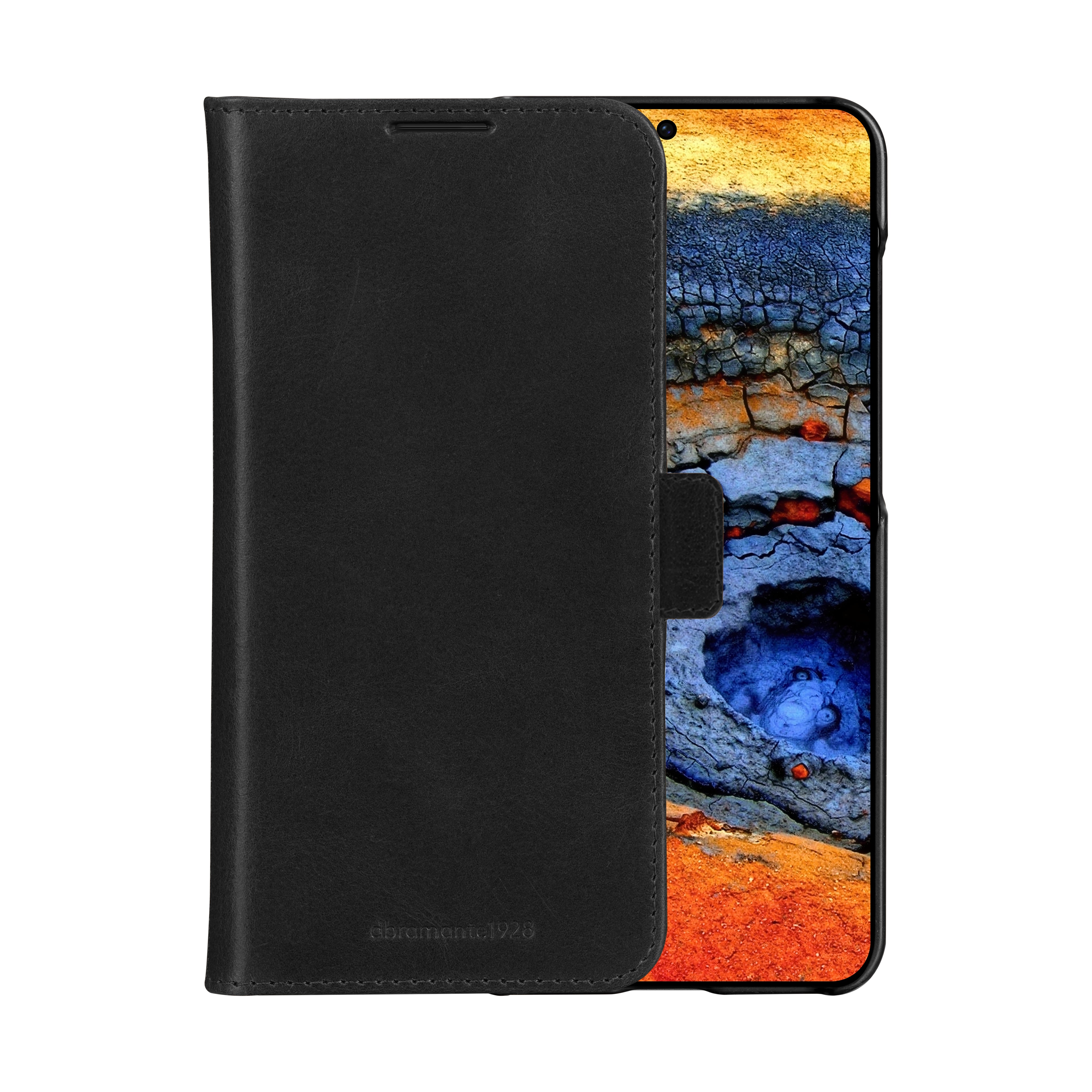 dbramante1928 Lynge Wallethülle – für Samsung Galaxy A56 5G, 3 Kartenfächer, Leder, Schwarz
