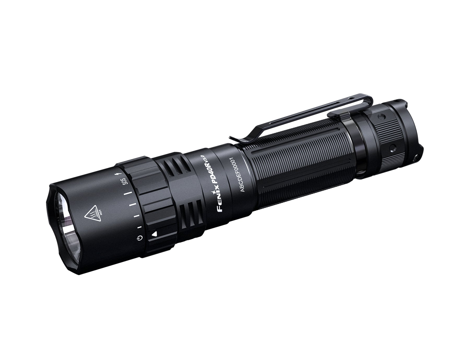 Fenix Taschenlampe PD40R V3.0 – 3000 lm, 500 m, IP68, USB, 5000 mAh – Schwarz